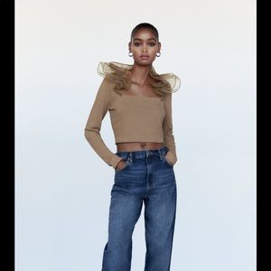 NWT ZARA ORGANZA TOP